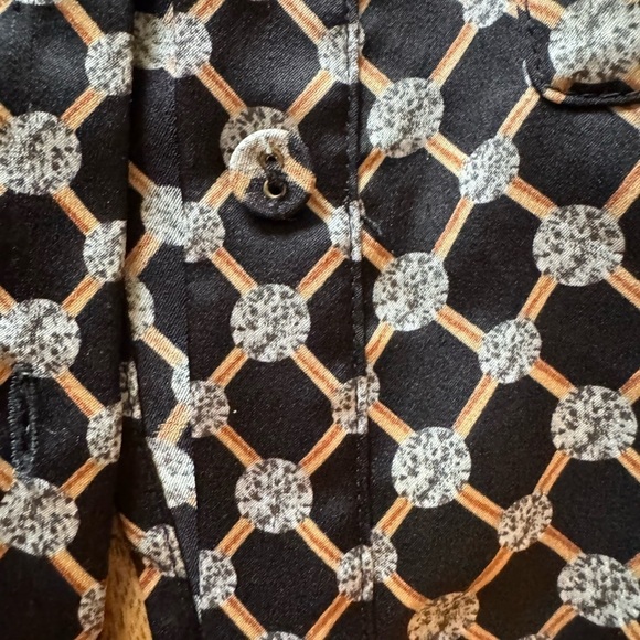 Forever 21 size small tank high low hi lo open slit back EUC used navy blue gold - Picture 3 of 7